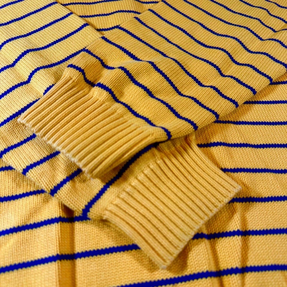Vintage 90's Y2K Tommy Hilfiger V-Neck Knit Sweater XL Stripe Preppy Academia - Picture 5 of 6